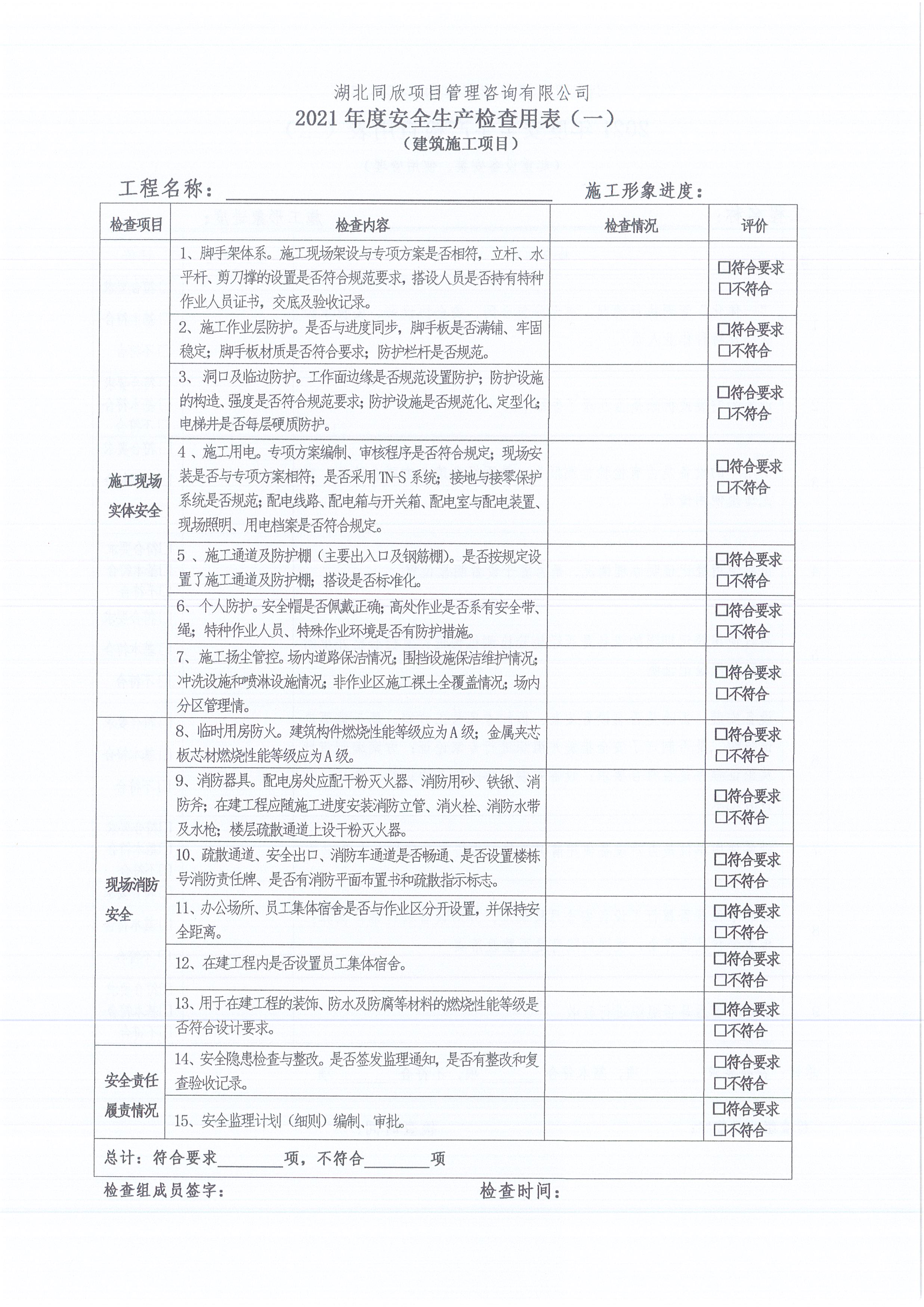 湖北同欣[2021]10號關于開展公司在監項目安全生產提升行動的通知3