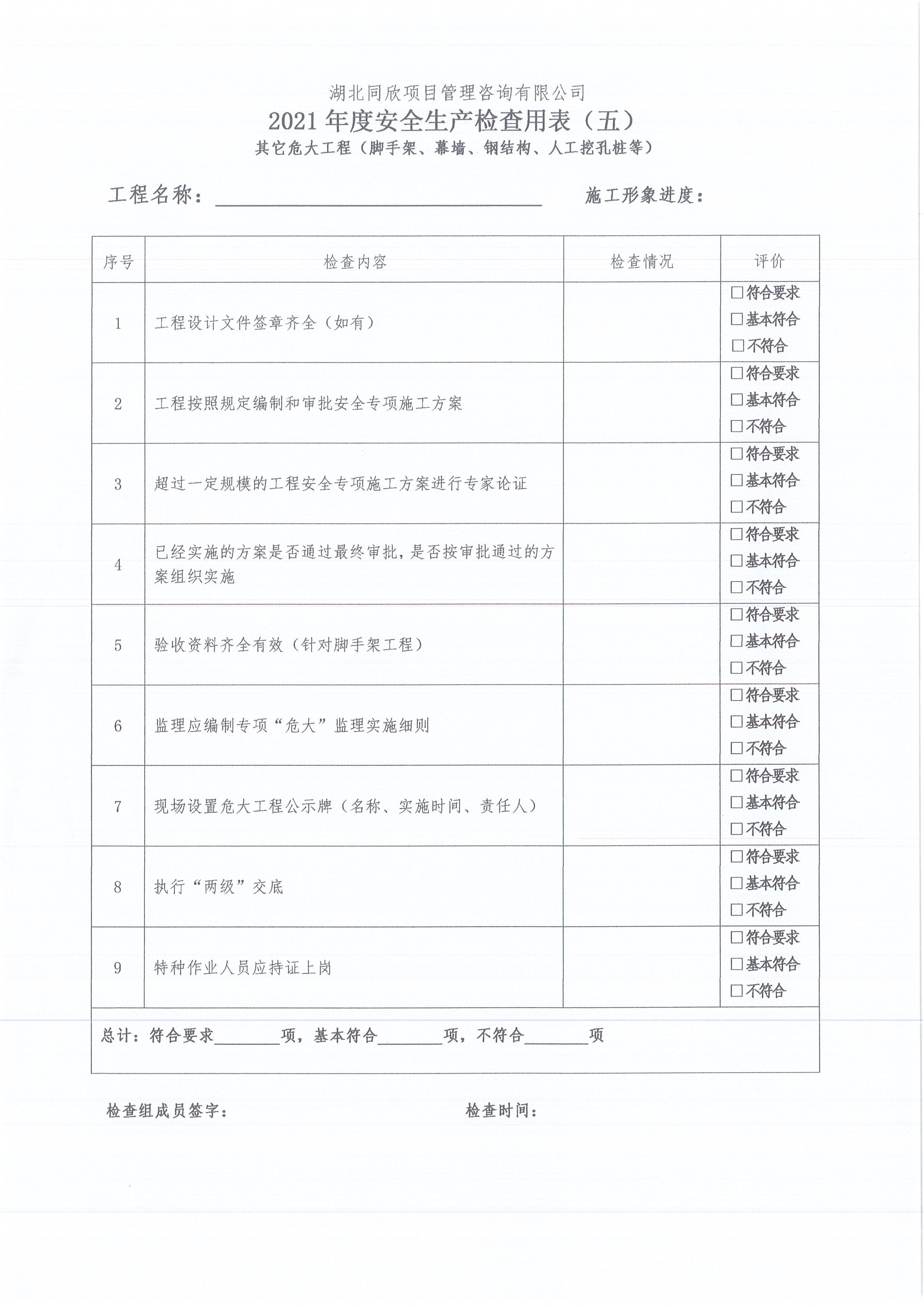 湖北同欣[2021]10號關于開展公司在監項目安全生產提升行動的通知7